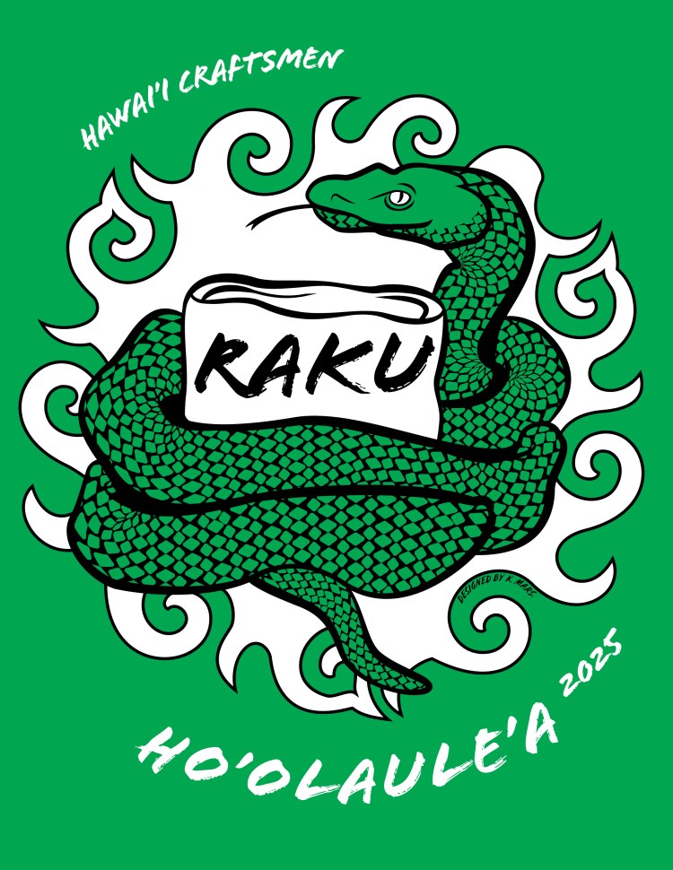 Raku Ho'olaule'a Season of the Snake themed graphic for t-shirt.